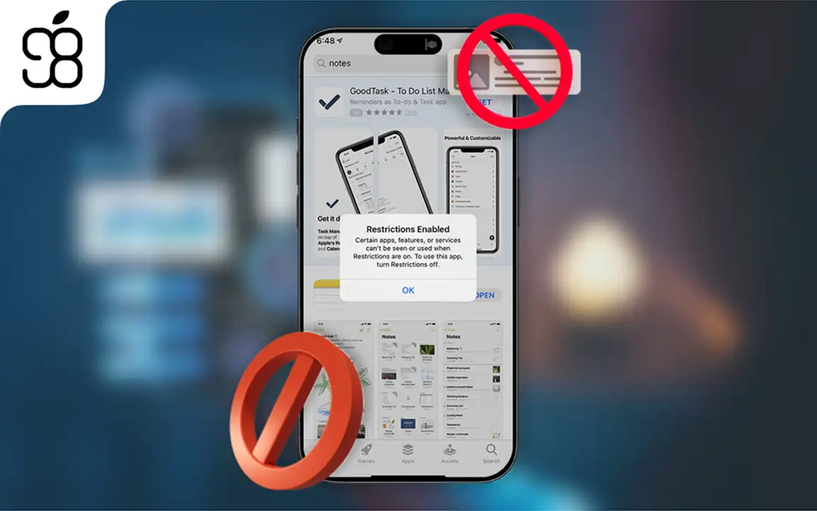 راهنمای کامل نحوه رفع خطای Restrictions Enabled در آیفون