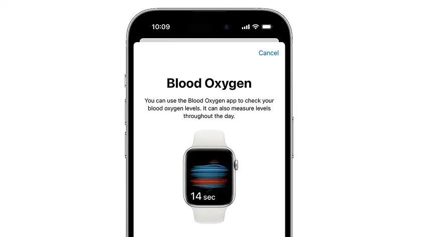 سنسور اکسیژن خون اپل واچ در آیفون