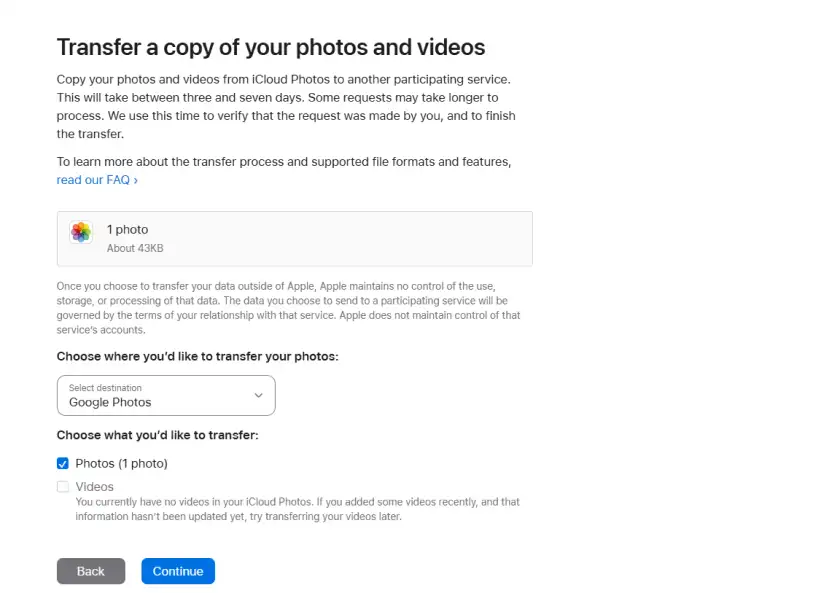 How to Transfer Videos and Photos from iCloud Photos to Google Photos?