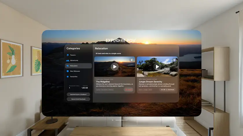 اپلیکیشن سال اپل ویژن پرو: Explore POV