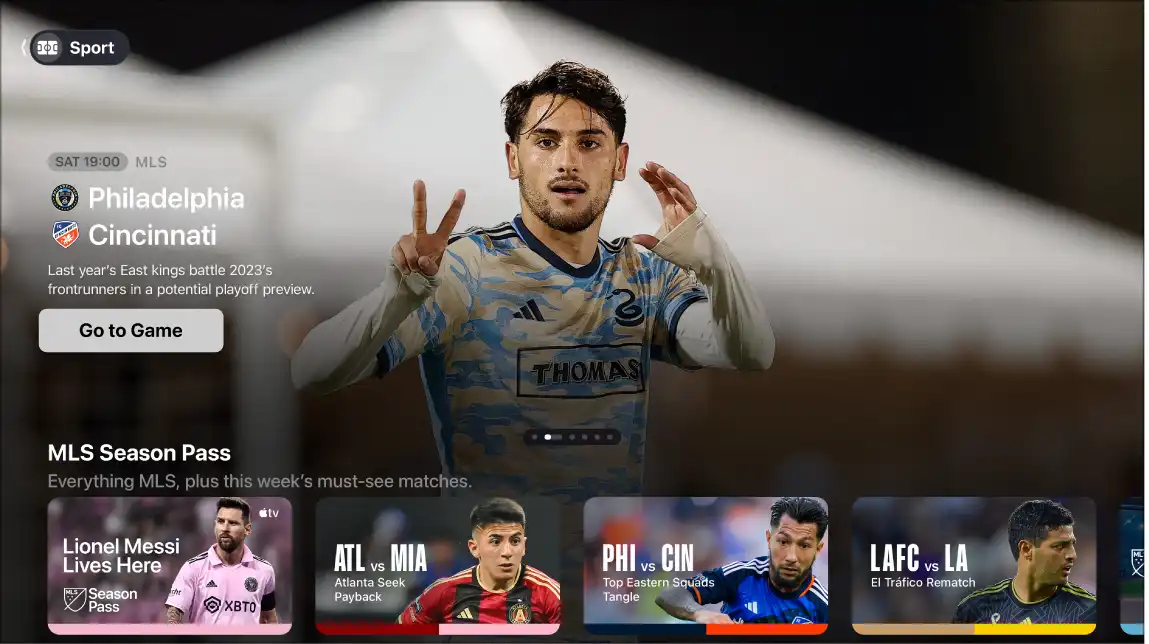 how to watch live sports matches on Apple TV