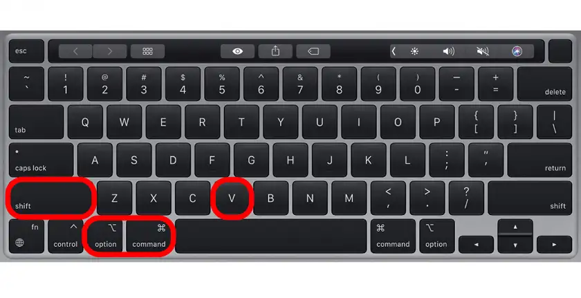 پیست کردن متن بدون قالب بندی