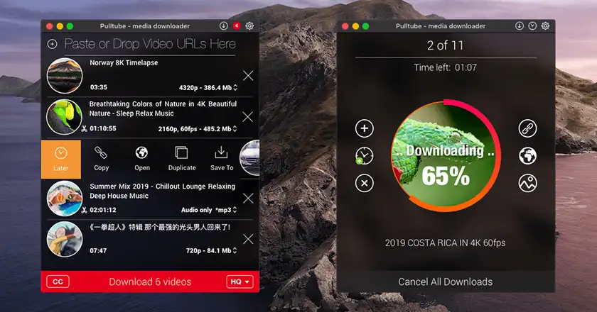 دانلود از Youtube در مک با PullTube