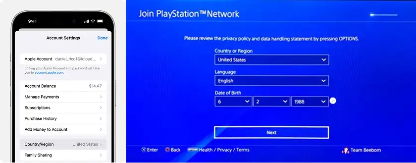 چک کردن ریجن پلی استیشن و آیفون