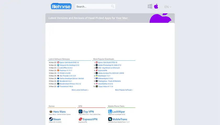 سایت FileHorse
