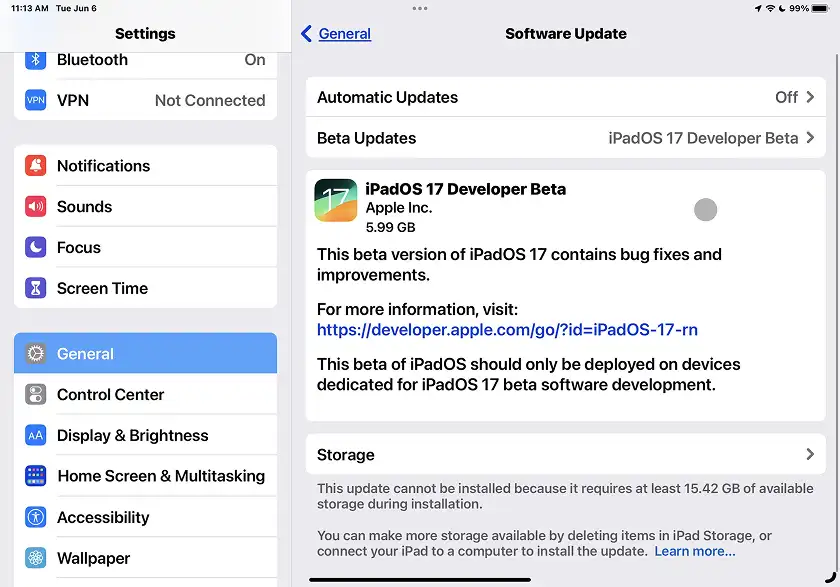 غیرفعال کردن آپدیت خودکار آیپد