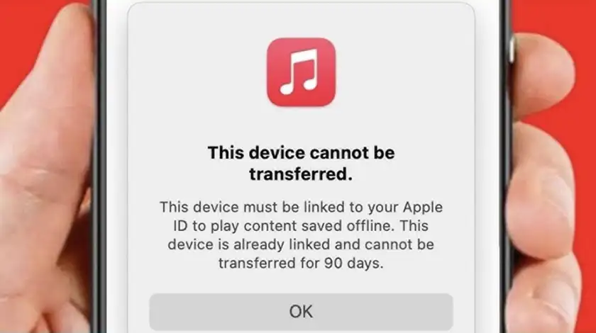 خطای This Device Cannot be Transferred اپل موزیک