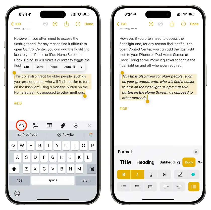 اپلیکیشن Apple Notes