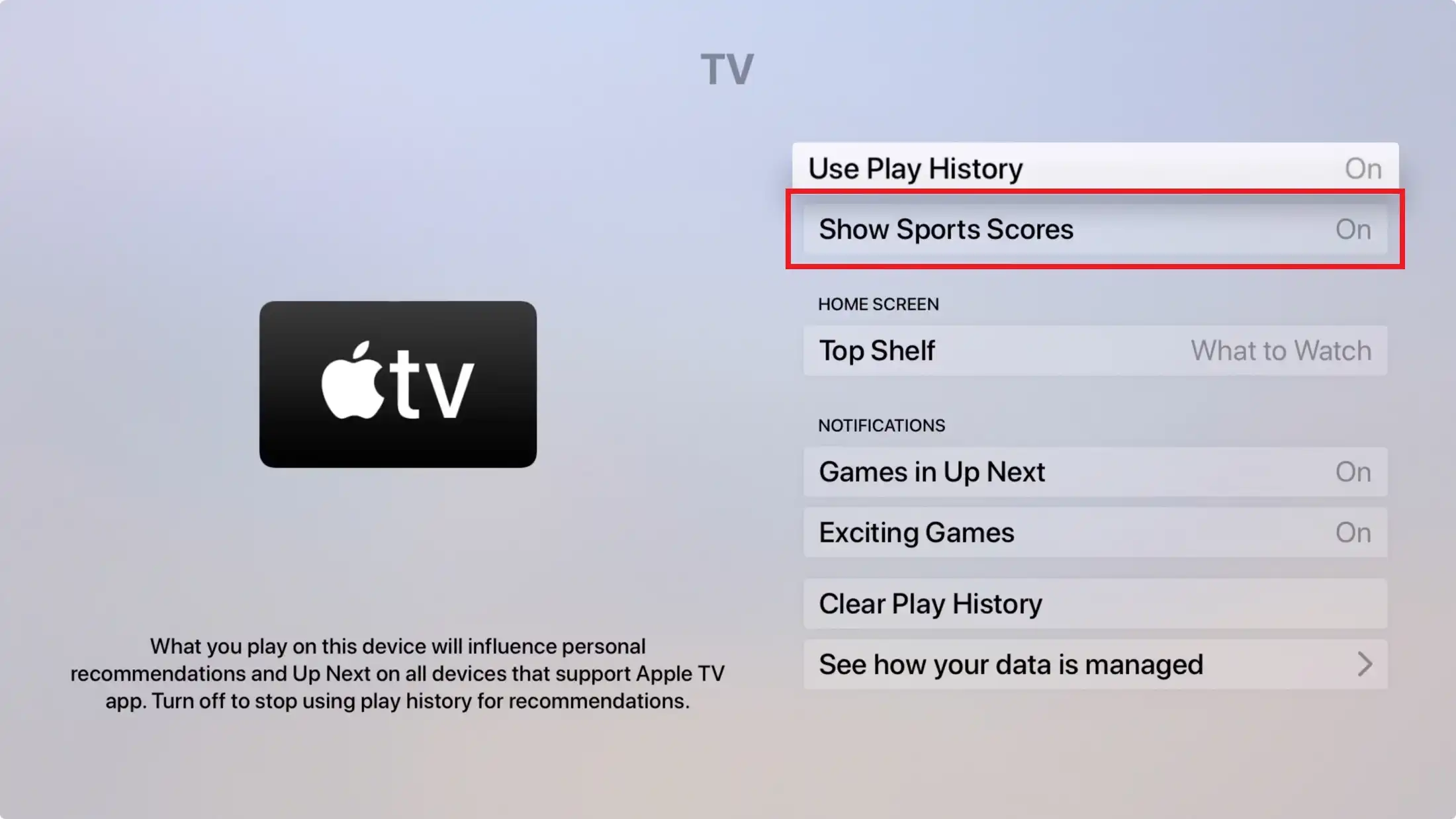 MLS Scoreboard on Apple TV