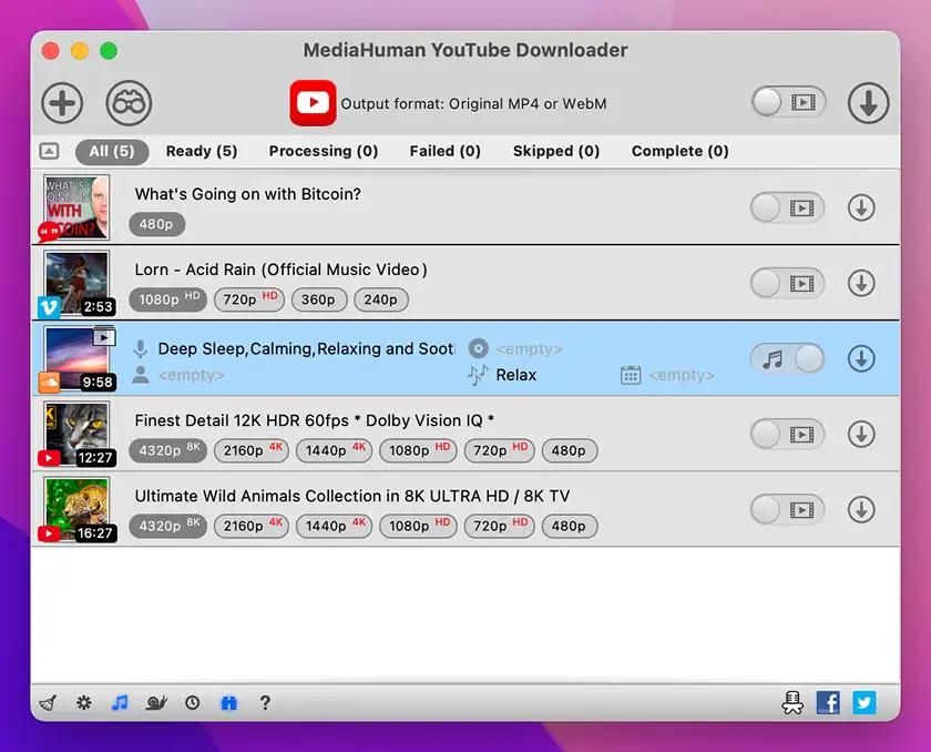 نرم افزار MediaHuman YouTube Downloader برای مک