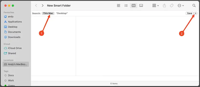 نحوه ساخت Smart Folder در مک