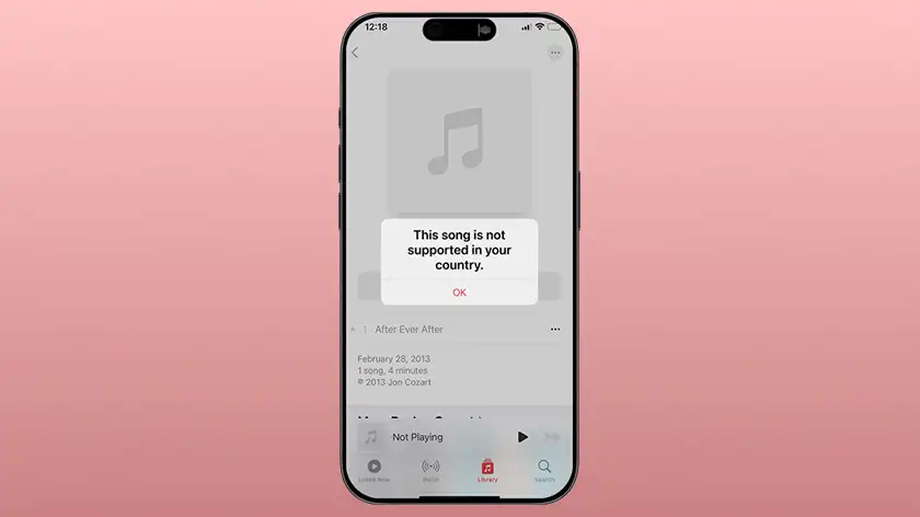 ارور This song is not supported in your country