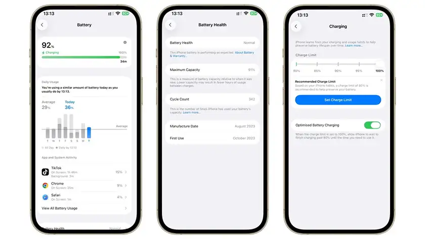 تغییرات طراحی بخش باتری در تنظیمات iOS 26