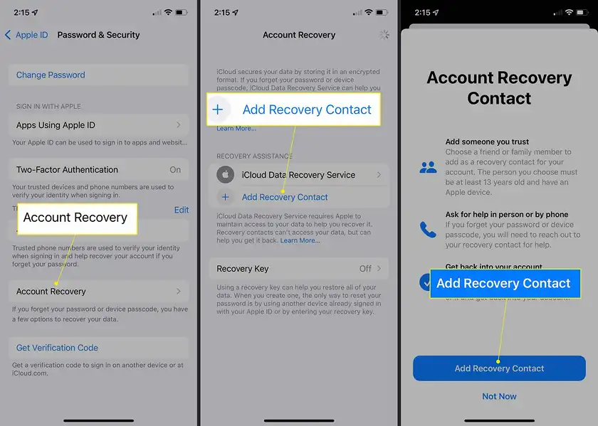 فعالسازی iCloud Data Recovery روی آیفون
