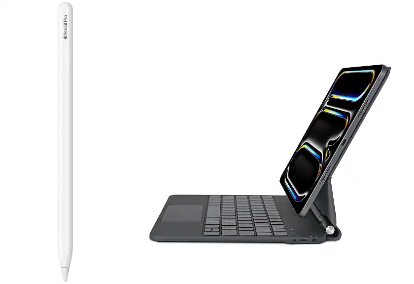 مجیک کیبود Magic Keyboard و اپل پنسل پرو Apple Pencil Pro