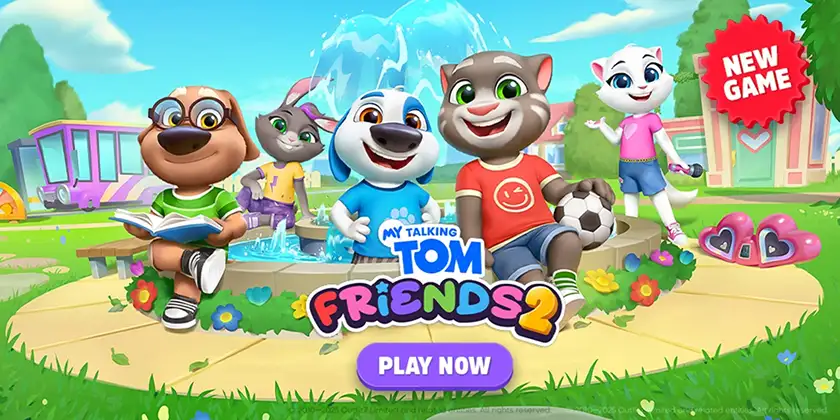 دانلود بازی My Talking Tom Friends+؛ زندگی روزمره با تام و دوستانش برای آیفون