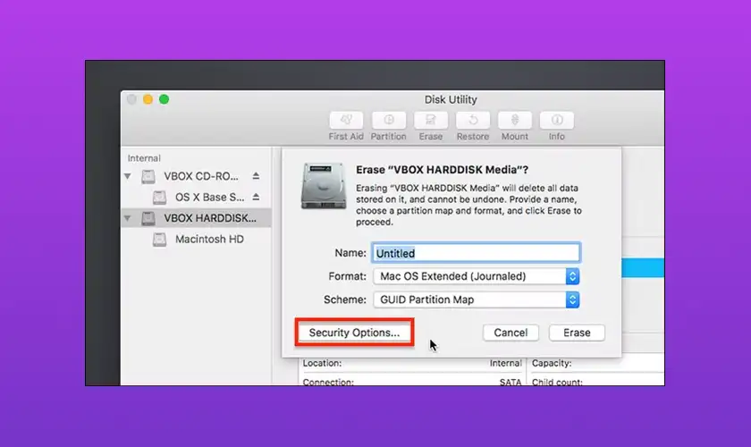پاکسازی هارد مک با Disk Utility