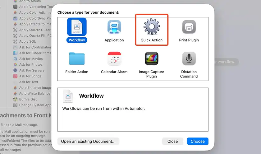 نحوه کار با Automator در مک