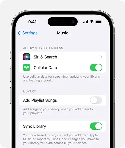 فعالسازی Apple Music iCloud Synced Library