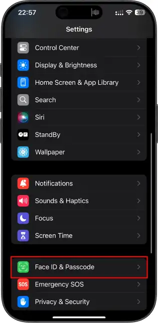 تنظیمات یا Settings آیفون