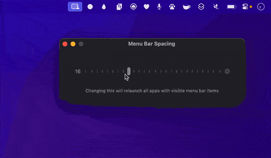 دانلود نرم افزار Menu Bar Spacing برای مک