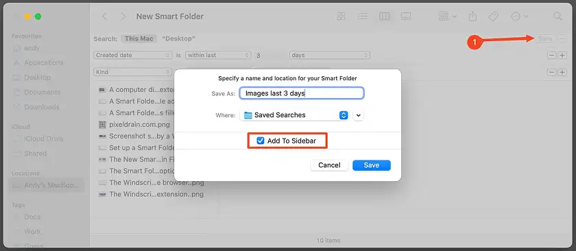 نحوه ساخت Smart Folder در مک