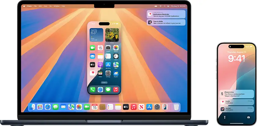 آیفون میرورینگ (iPhone Mirroring)