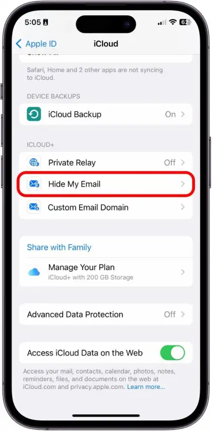 Steps to set up Hide My Email and create temporary emails with it